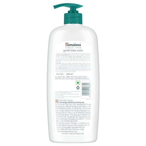 Himalaya Gentle Baby Wash 400ml | No tears formula |with chickpea and Green gram| Cleansing baby's gentle skin