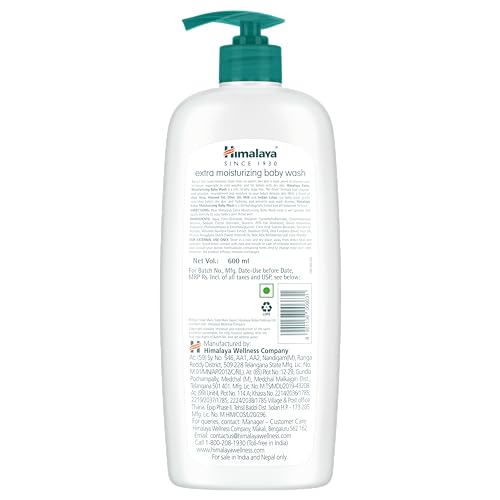 Himalaya Gentle Baby Wash 400ml | No tears formula |with chickpea and Green gram| Cleansing baby's gentle skin