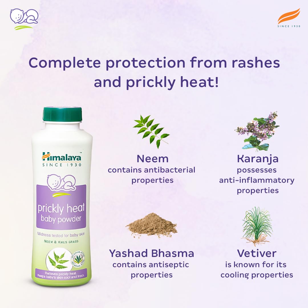 Himalaya Baby Powder 400g | No.1 Doctor-Prescribed Brand | With Yashad Bhasma & Vetiver | Sweat-Free & Refreshing Comfort | Safe for Newborns