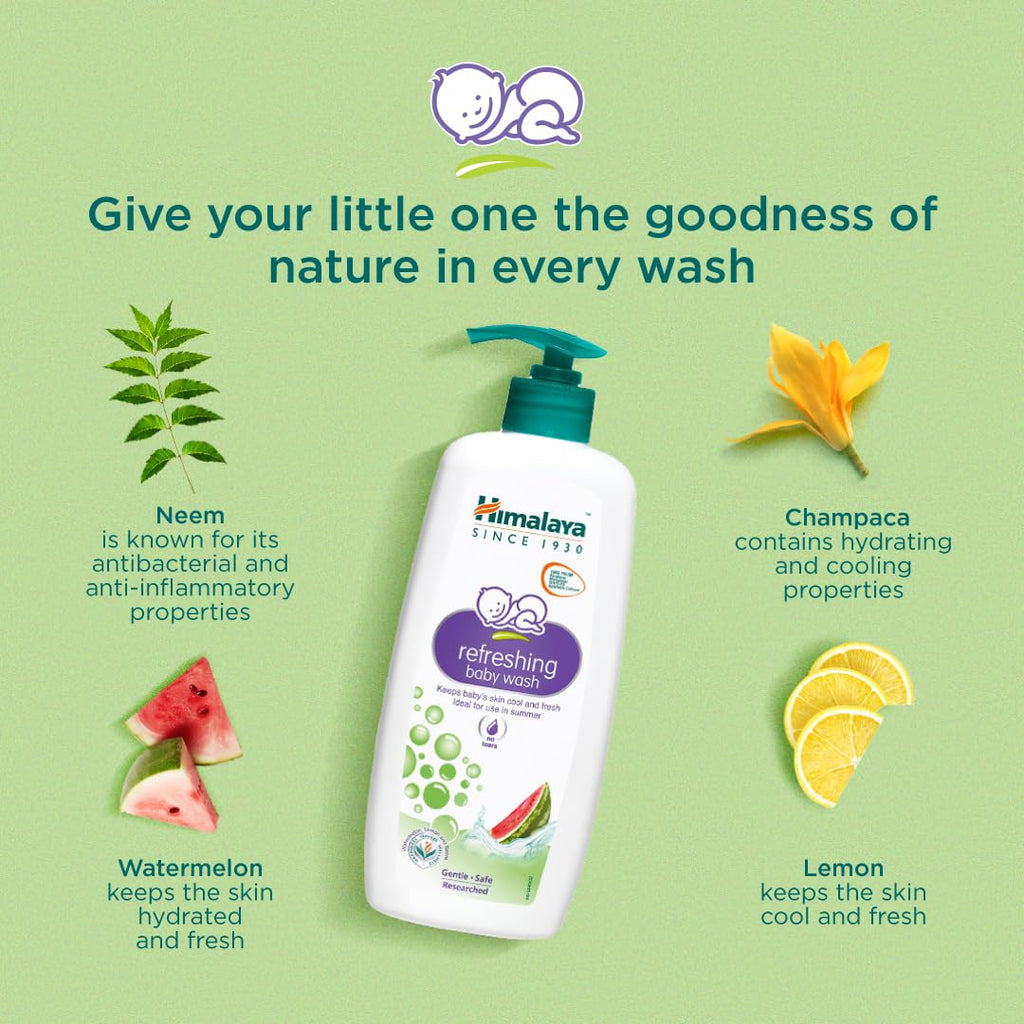 Himalaya Gentle Baby Wash 400ml | No tears formula |with chickpea and Green gram| Cleansing baby's gentle skin