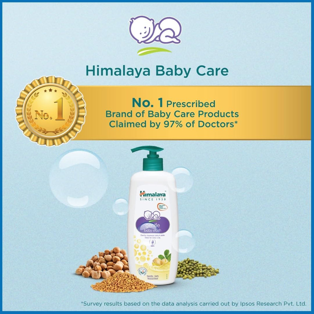 Himalaya Gentle Baby Wash 400ml | No tears formula |with chickpea and Green gram| Cleansing baby's gentle skin