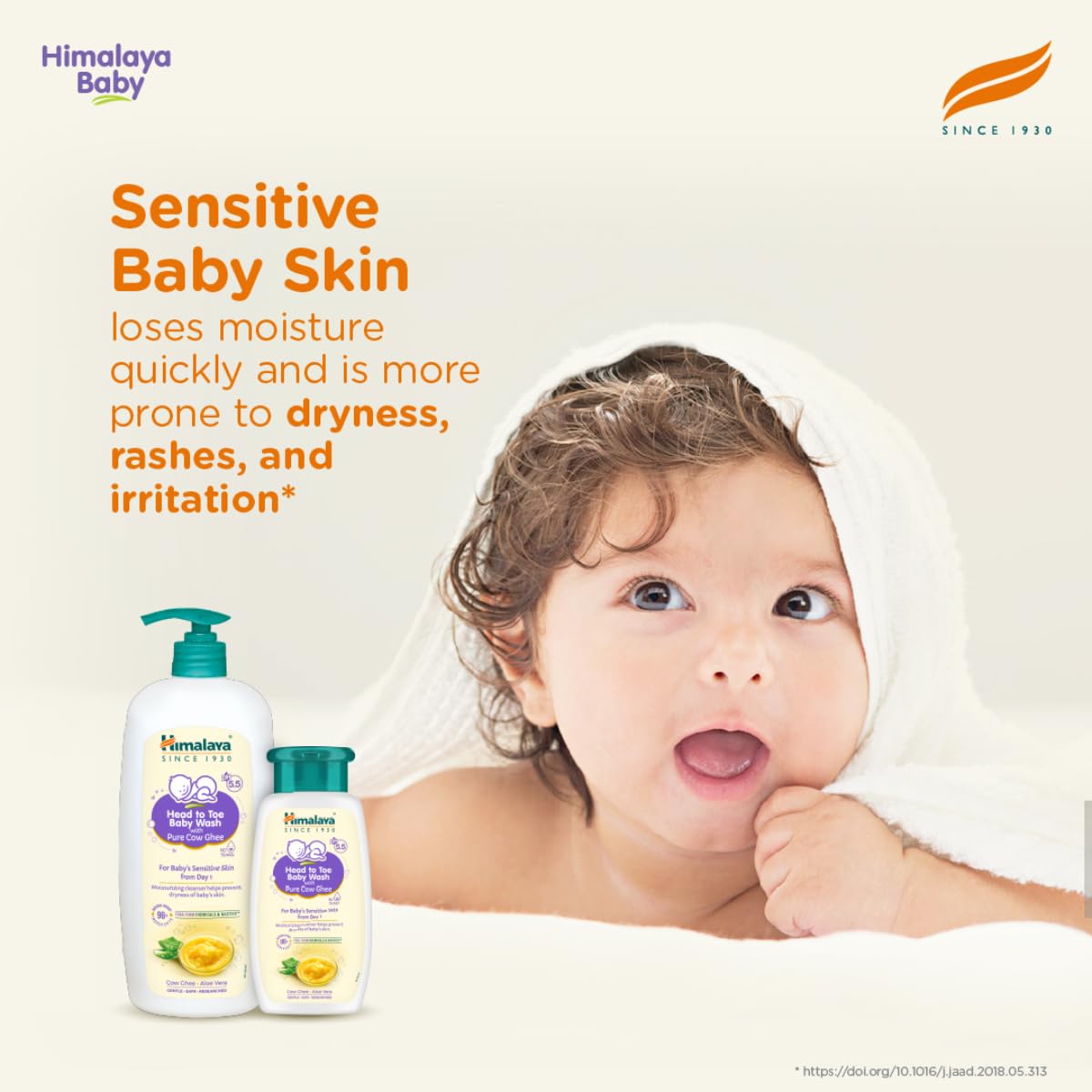 Himalaya Gentle Baby Wash 400ml | No tears formula |with chickpea and Green gram| Cleansing baby's gentle skin