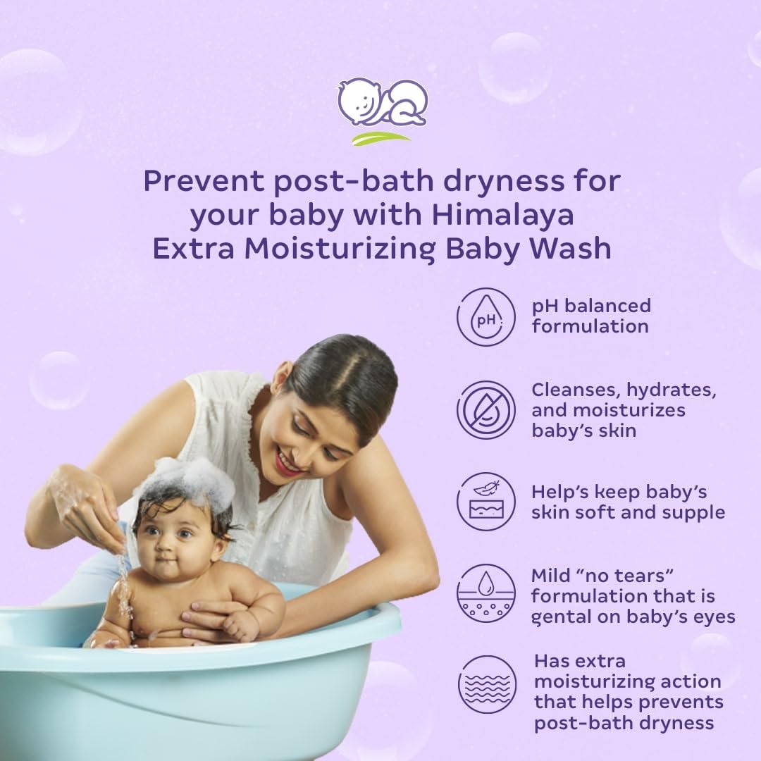 Himalaya Gentle Baby Wash 400ml | No tears formula |with chickpea and Green gram| Cleansing baby's gentle skin