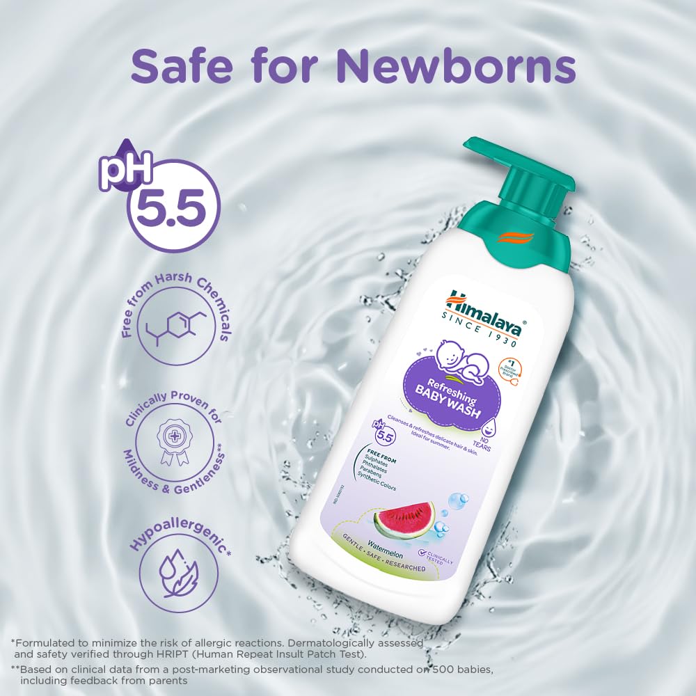 Himalaya Gentle Baby Wash 400ml | No tears formula |with chickpea and Green gram| Cleansing baby's gentle skin