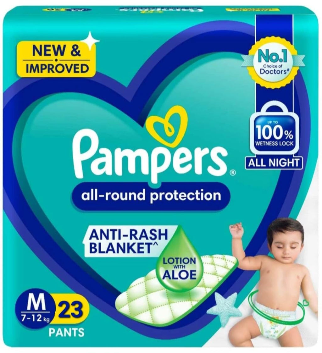 Pampers Complete Skin Comfort | Pant Style Diaper Large, 128 Count| Anti Rash with 100% protection from leakage upto 12 hrs