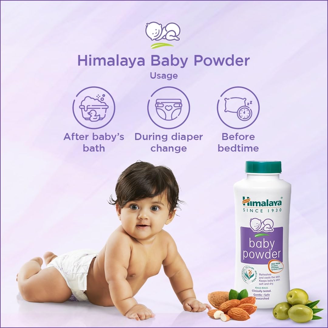 Himalaya Baby Powder 400g | No.1 Doctor-Prescribed Brand | With Yashad Bhasma & Vetiver | Sweat-Free & Refreshing Comfort | Safe for Newborns