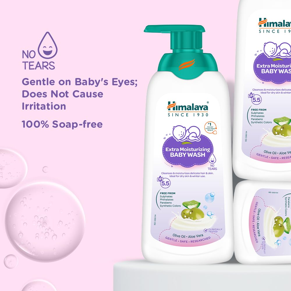 Himalaya Gentle Baby Wash 400ml | No tears formula |with chickpea and Green gram| Cleansing baby's gentle skin