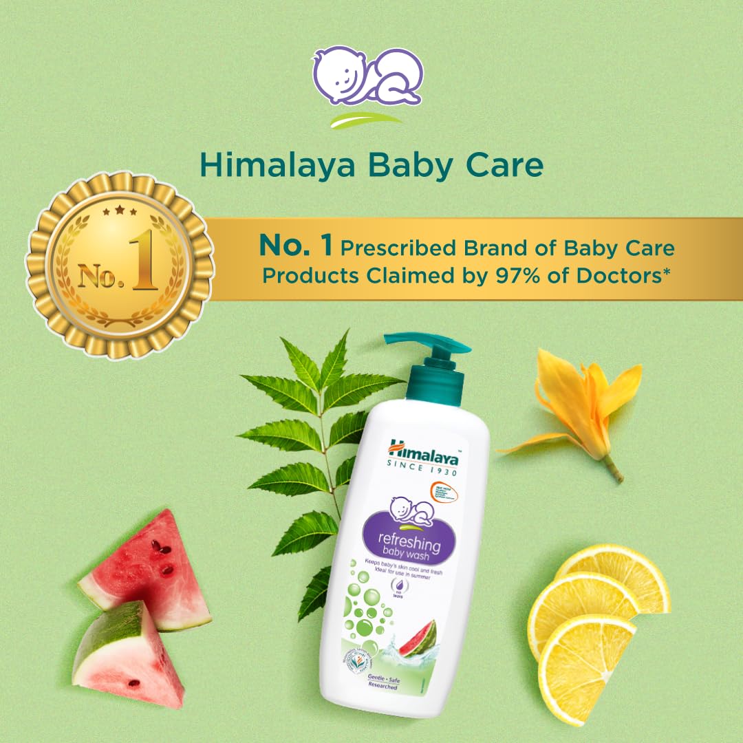 Himalaya Gentle Baby Wash 400ml | No tears formula |with chickpea and Green gram| Cleansing baby's gentle skin