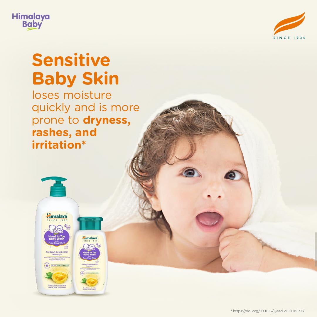 Himalaya Gentle Baby Wash 400ml | No tears formula |with chickpea and Green gram| Cleansing baby's gentle skin
