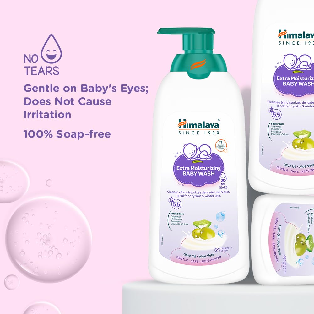 Himalaya Gentle Baby Wash 400ml | No tears formula |with chickpea and Green gram| Cleansing baby's gentle skin
