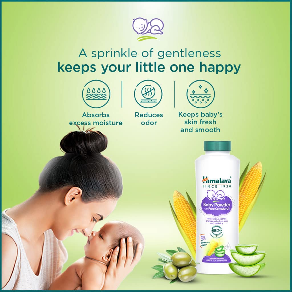 Himalaya Baby Powder 400g | No.1 Doctor-Prescribed Brand | With Yashad Bhasma & Vetiver | Sweat-Free & Refreshing Comfort | Safe for Newborns