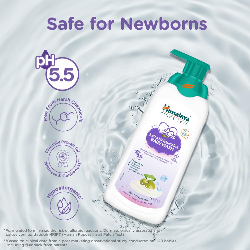 Himalaya Gentle Baby Wash 400ml | No tears formula |with chickpea and Green gram| Cleansing baby's gentle skin