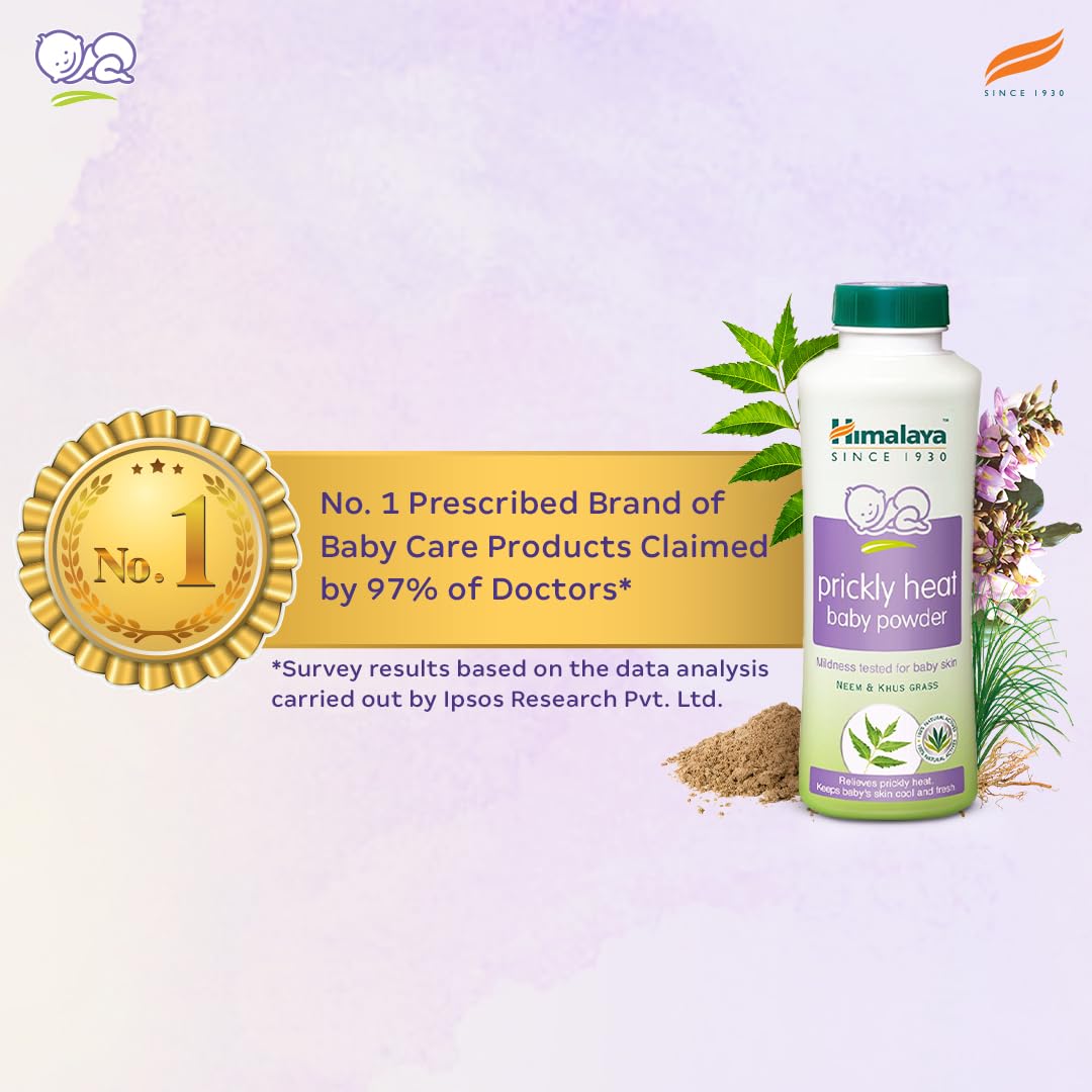 Himalaya Baby Powder 400g | No.1 Doctor-Prescribed Brand | With Yashad Bhasma & Vetiver | Sweat-Free & Refreshing Comfort | Safe for Newborns