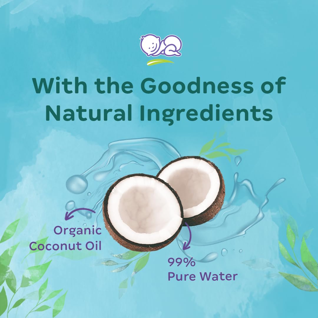 Himalaya Gentle Baby Wipes with Lid (72 wipes x4 packs -288 wipes) |100% Biodegradable Plant-based fabric | Indian Lotus & Aloe Vera | Skin Friendly PH| Extra Soft