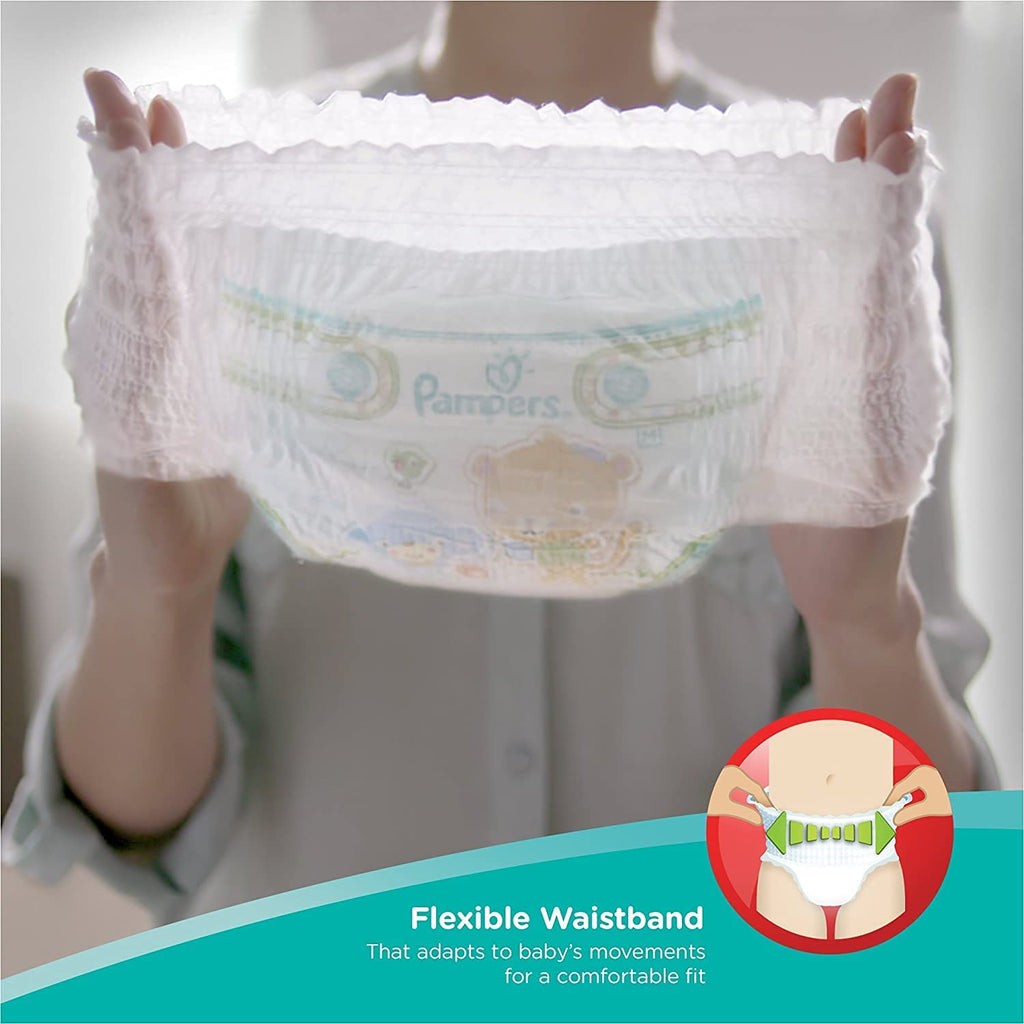 Pampers Complete Skin Comfort | Pant Style Diaper Large, 128 Count| Anti Rash with 100% protection from leakage upto 12 hrs