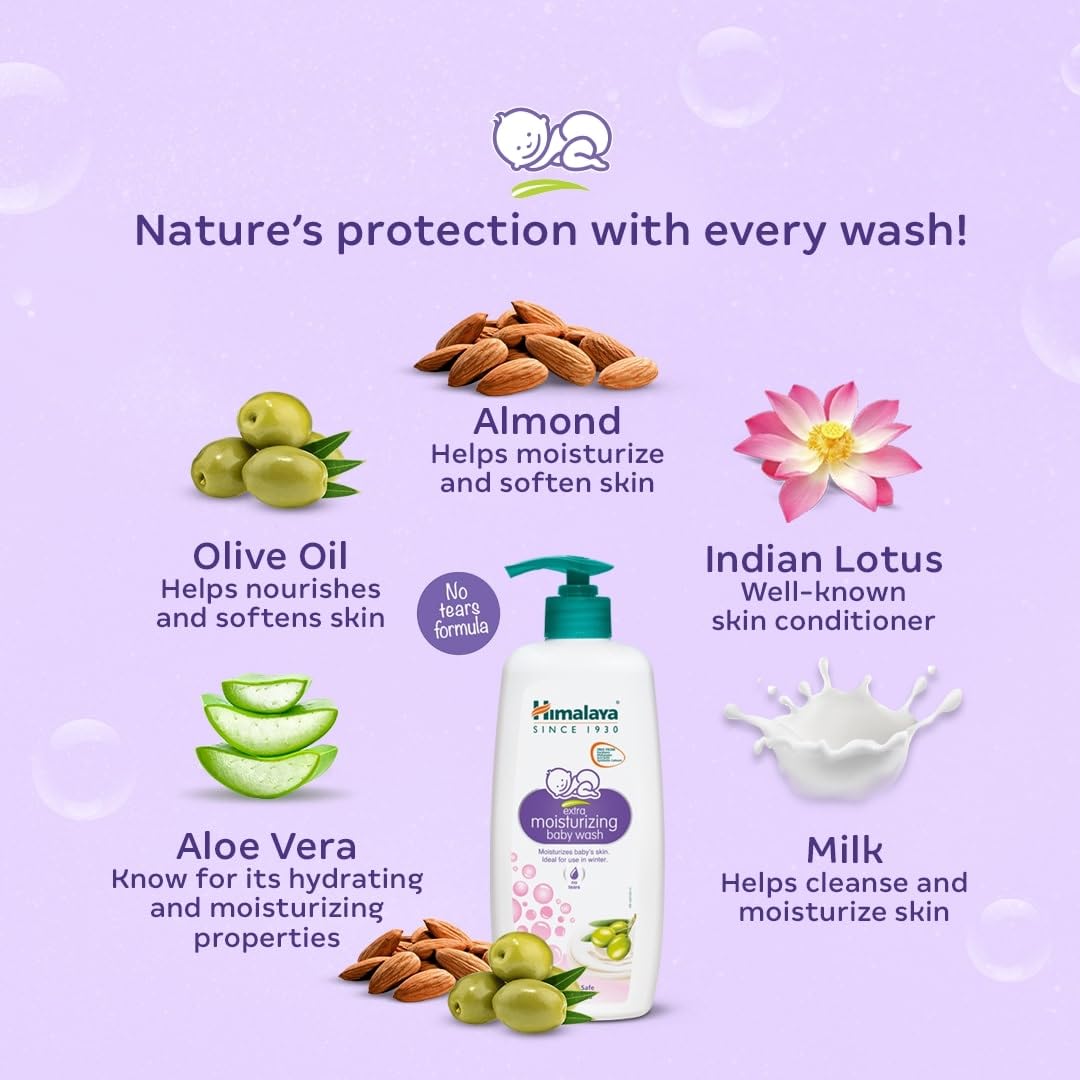 Himalaya Gentle Baby Wash 400ml | No tears formula |with chickpea and Green gram| Cleansing baby's gentle skin