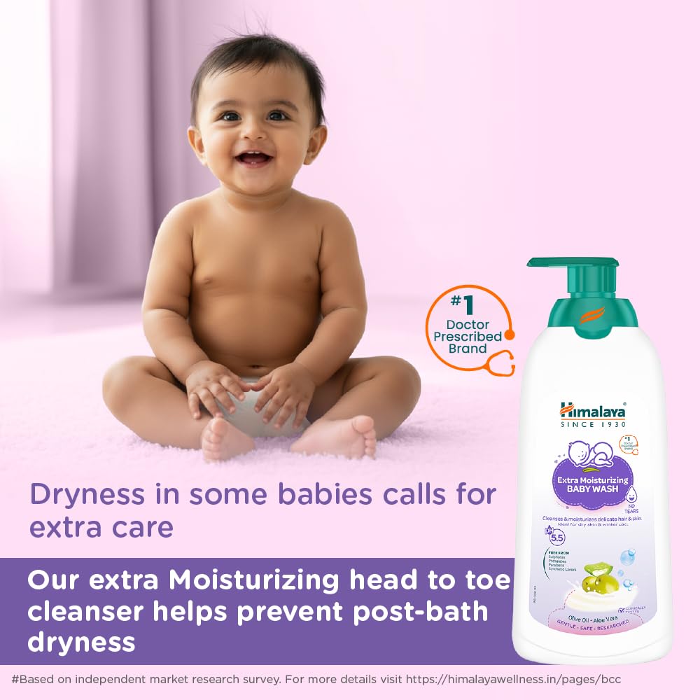 Himalaya Gentle Baby Wash 400ml | No tears formula |with chickpea and Green gram| Cleansing baby's gentle skin
