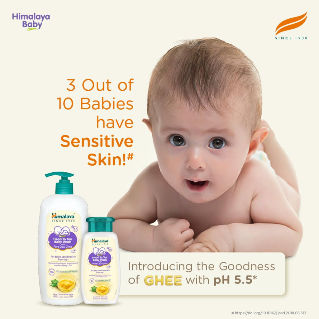 Himalaya Gentle Baby Wash 400ml | No tears formula |with chickpea and Green gram| Cleansing baby's gentle skin