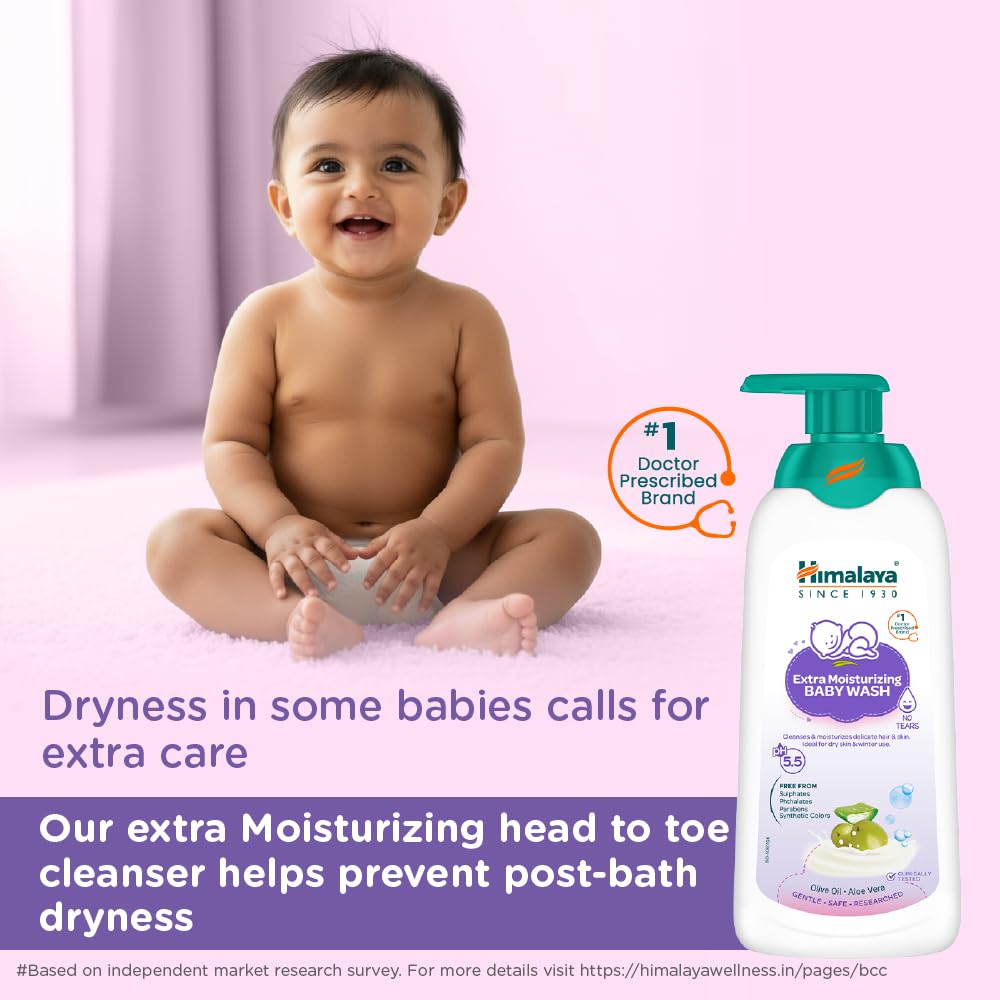 Himalaya Gentle Baby Wash 400ml | No tears formula |with chickpea and Green gram| Cleansing baby's gentle skin
