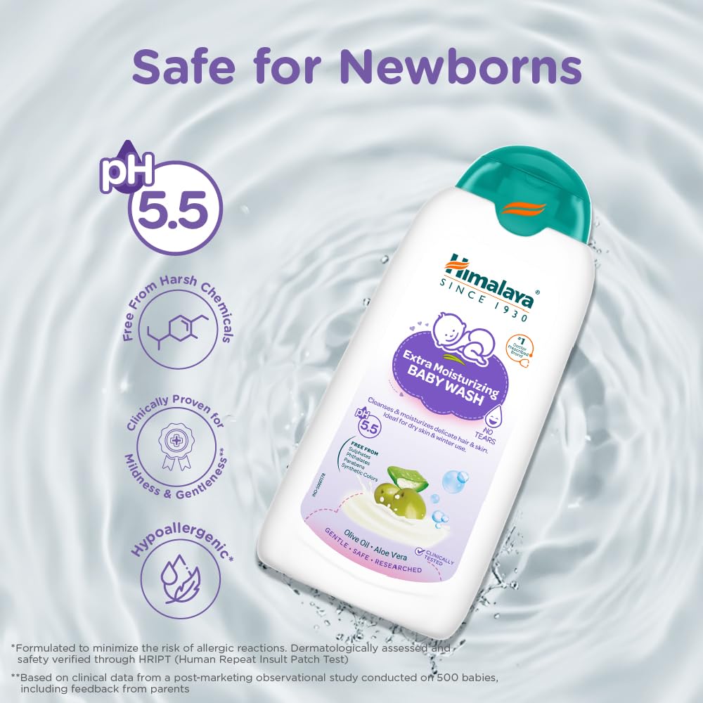 Himalaya Gentle Baby Wash 400ml | No tears formula |with chickpea and Green gram| Cleansing baby's gentle skin