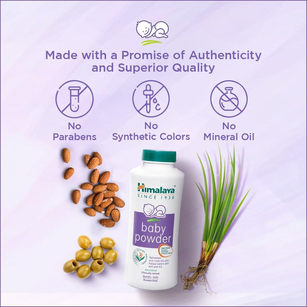 Himalaya Baby Powder 400g | No.1 Doctor-Prescribed Brand | With Yashad Bhasma & Vetiver | Sweat-Free & Refreshing Comfort | Safe for Newborns