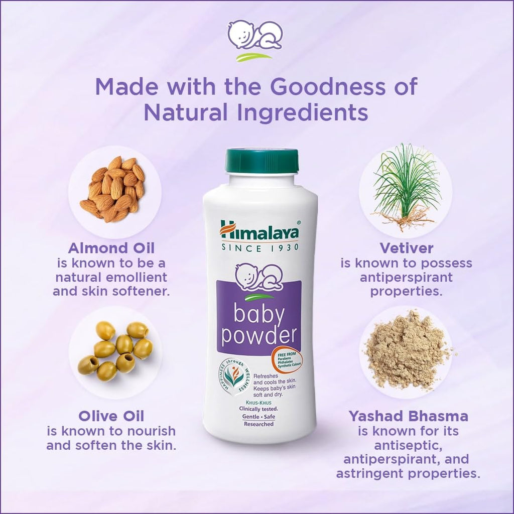 Himalaya Baby Powder 400g | No.1 Doctor-Prescribed Brand | With Yashad Bhasma & Vetiver | Sweat-Free & Refreshing Comfort | Safe for Newborns