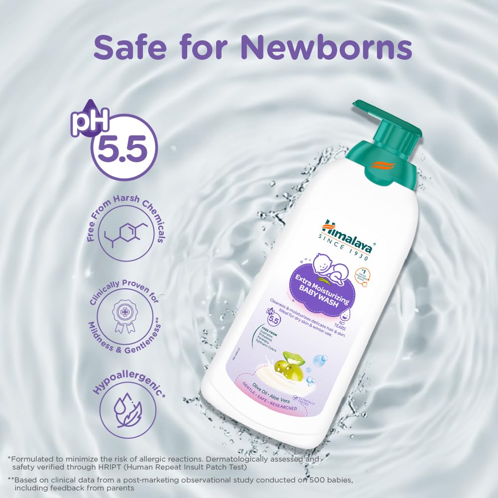 Himalaya Gentle Baby Wash 400ml | No tears formula |with chickpea and Green gram| Cleansing baby's gentle skin