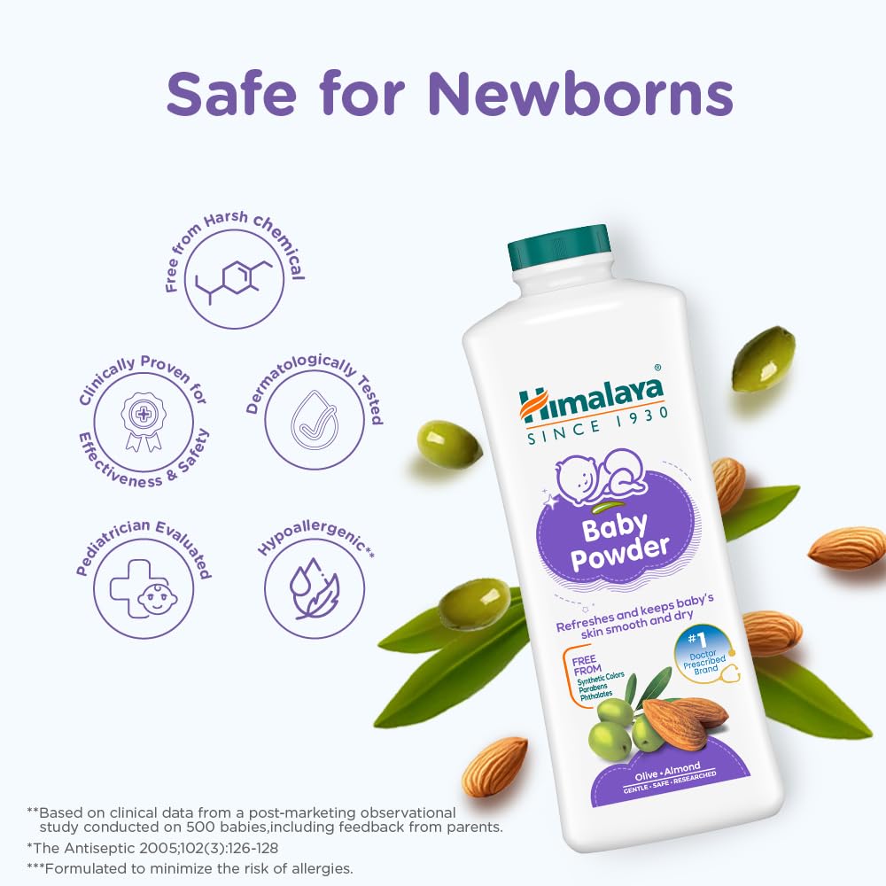 Himalaya Baby Powder 400g | No.1 Doctor-Prescribed Brand | With Yashad Bhasma & Vetiver | Sweat-Free & Refreshing Comfort | Safe for Newborns