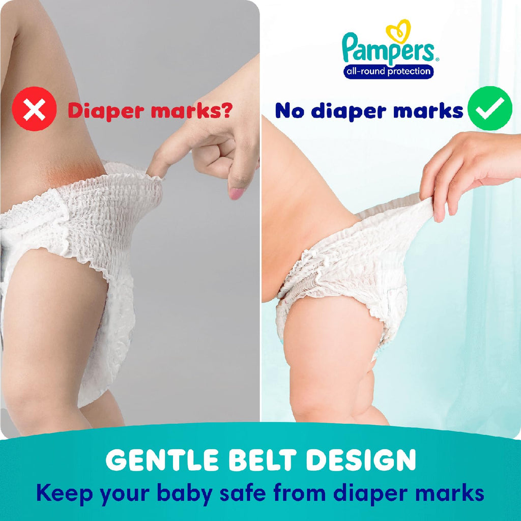 Pampers Complete Skin Comfort | Pant Style Diaper Large, 128 Count| Anti Rash with 100% protection from leakage upto 12 hrs