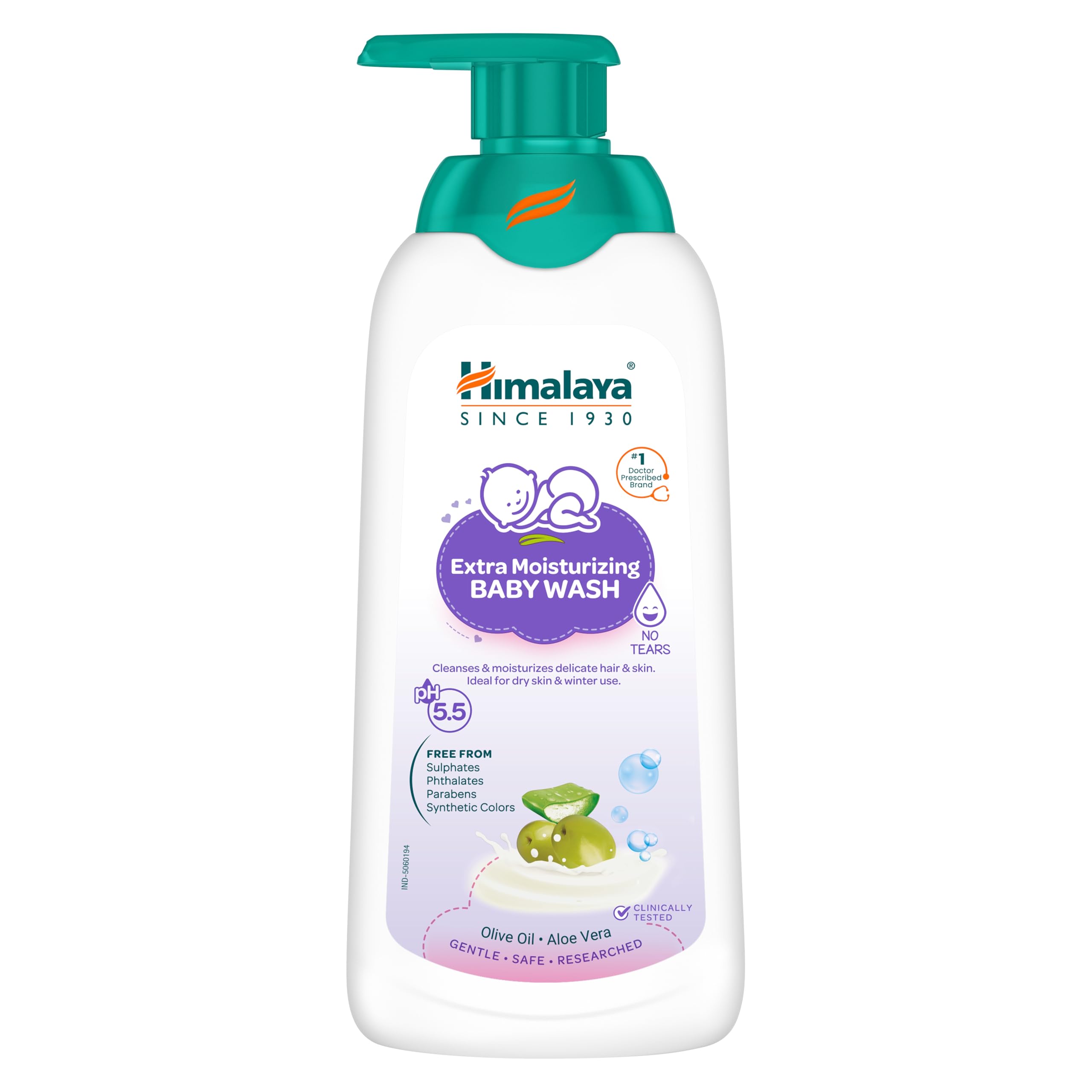 Himalaya Gentle Baby Wash 400ml | No tears formula |with chickpea and Green gram| Cleansing baby's gentle skin