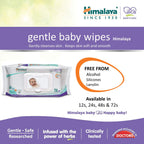 Himalaya Gentle Baby Wipes with Lid (72 wipes x4 packs -288 wipes) |100% Biodegradable Plant-based fabric | Indian Lotus & Aloe Vera | Skin Friendly PH| Extra Soft