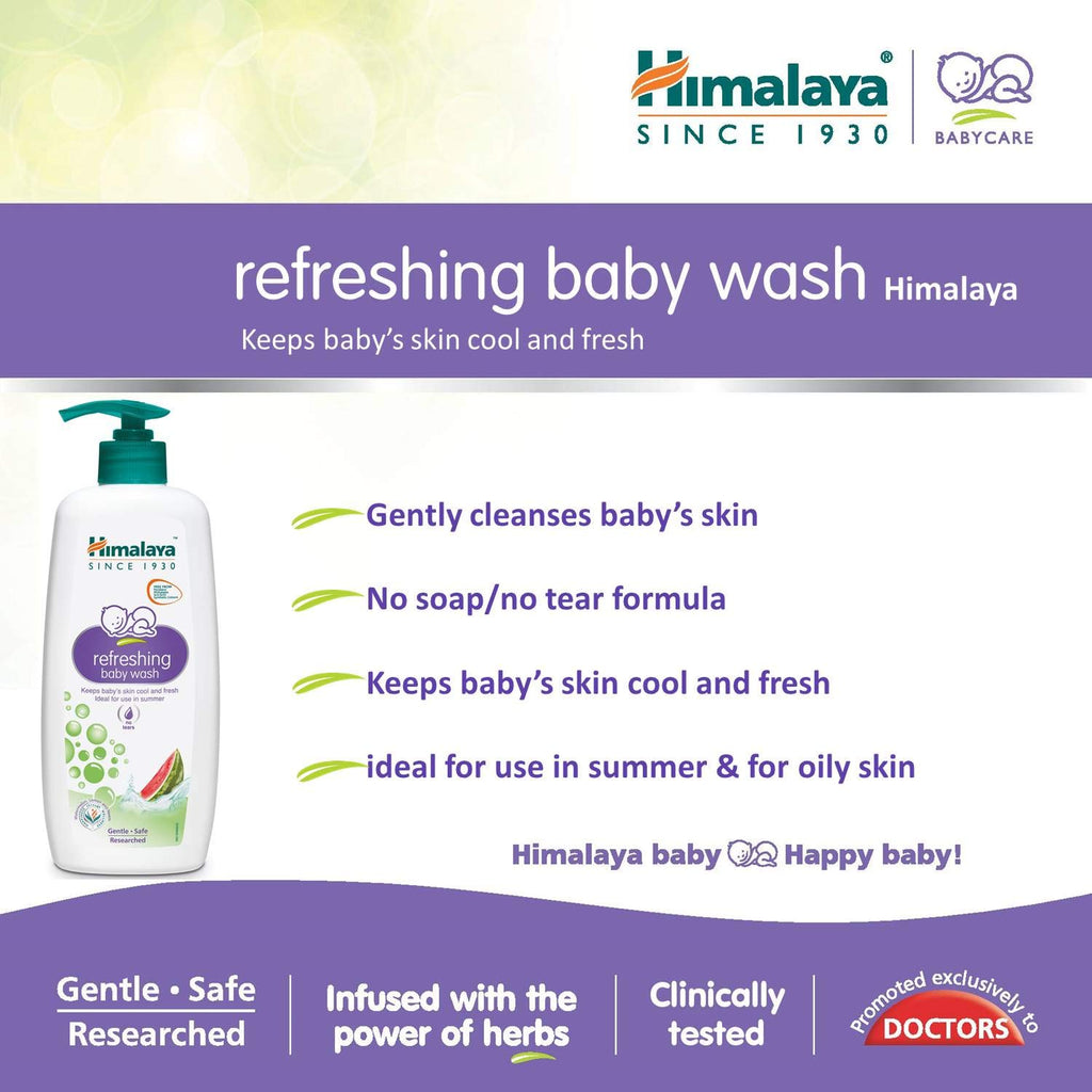 Himalaya Gentle Baby Wash 400ml | No tears formula |with chickpea and Green gram| Cleansing baby's gentle skin
