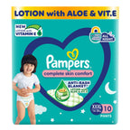Pampers Complete Skin Comfort | Pant Style Diaper Large, 128 Count| Anti Rash with 100% protection from leakage upto 12 hrs