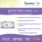 Himalaya Gentle Baby Wipes with Lid (72 wipes x4 packs -288 wipes) |100% Biodegradable Plant-based fabric | Indian Lotus & Aloe Vera | Skin Friendly PH| Extra Soft