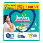 Pampers Complete Skin Comfort | Pant Style Diaper Large, 128 Count| Anti Rash with 100% protection from leakage upto 12 hrs