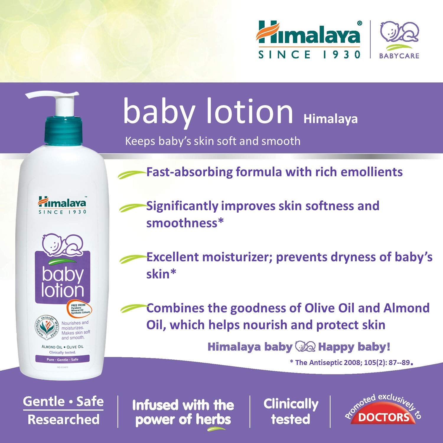 Himalaya Gentle Baby Wash 400ml | No tears formula |with chickpea and Green gram| Cleansing baby's gentle skin