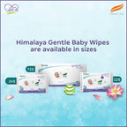 Himalaya Gentle Baby Wipes with Lid (72 wipes x4 packs -288 wipes) |100% Biodegradable Plant-based fabric | Indian Lotus & Aloe Vera | Skin Friendly PH| Extra Soft