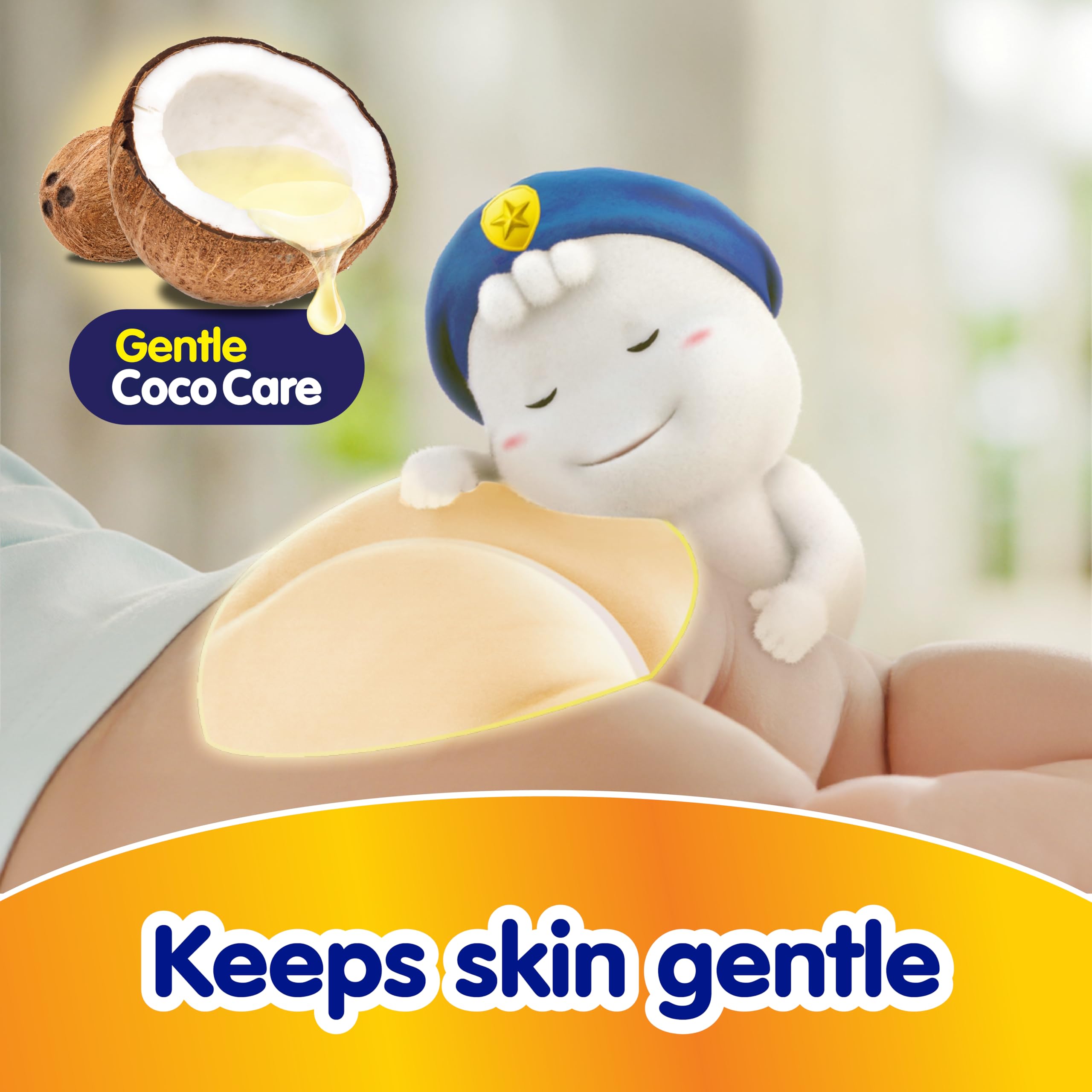 Mamypoko pants All night absorb| Pant Style Baby Diapers Large Size(L), 62 Count, Ideal for 9-14Kgs|1 Diaper= Upto All night Absorption|Wider Crisscross Sheet|Gentle Coco Care| 12hr Leakage Protection| Prevents Heaviness.