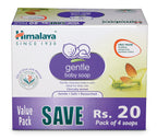 Himalaya Gentle Baby Soap 125 g | Value Pack of 4 - Save Rs 50 extra| No 1 Doctor prescribed brand | Oils of Almond & Olive | Gently cleanses baby's skin |