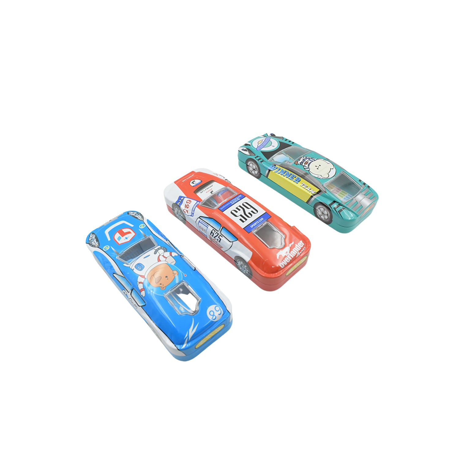 4253 Car Shape Metal Compass Box With Small Compass Box Inside Pencil Case For Kids Stationery Compass Box Stationery Gift For School Kids Compass Pencil Box Birthday Return Gift For Kids (1 Pc Mix Color)